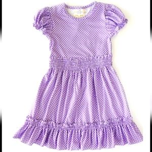 Purple Dot Ruffle Dress